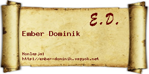 Ember Dominik névjegykártya